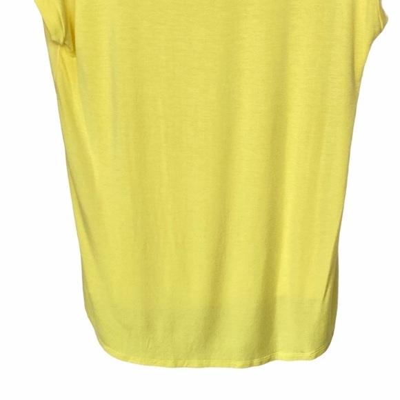 Calvin Klein Yellow Cap Sleeve Scoop Neck Top - Picture 6 of 10
